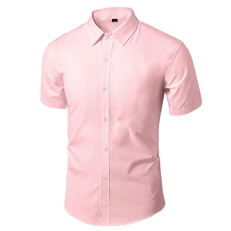 Herrskjorta för Höst med Lång Ärms Business Slim Fit och Strykfri Kvalité
