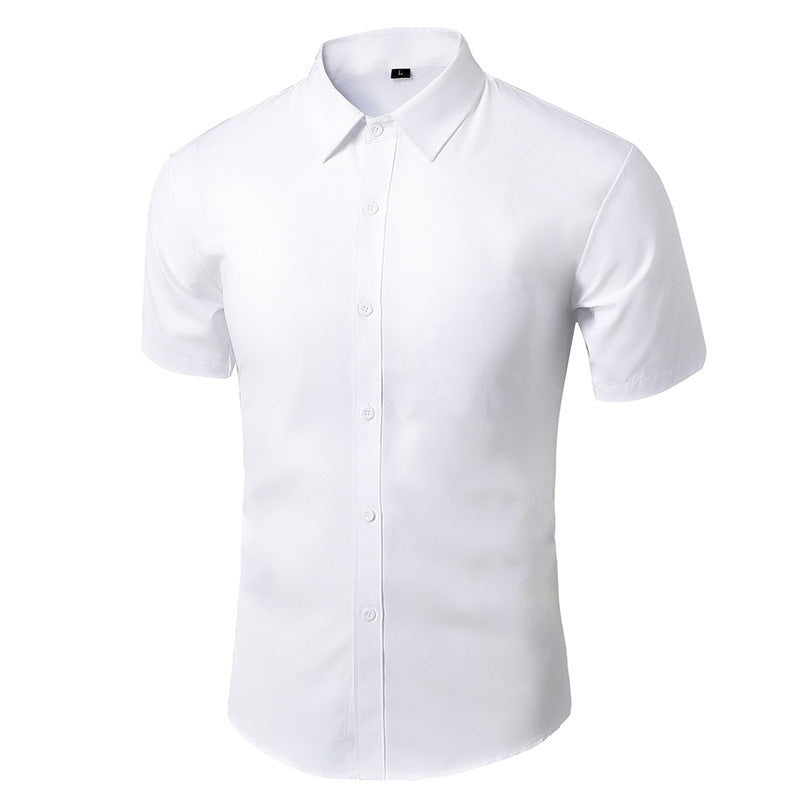 Herrskjorta för Höst med Lång Ärms Business Slim Fit och Strykfri Kvalité