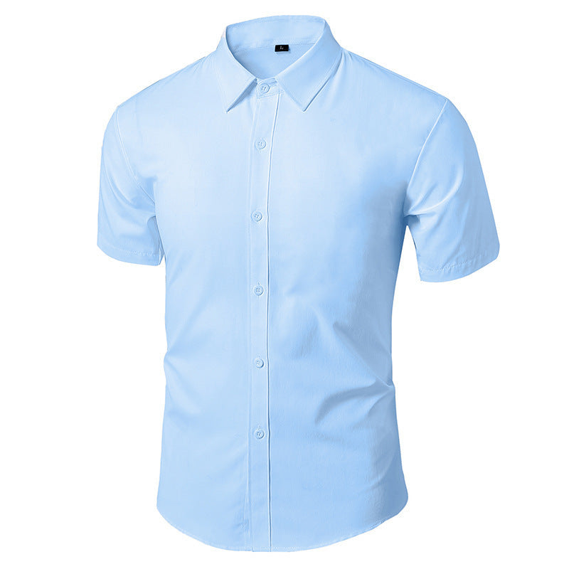 Herrskjorta för Höst med Lång Ärms Business Slim Fit och Strykfri Kvalité