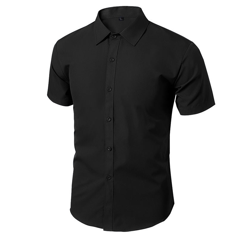 Herrskjorta för Höst med Lång Ärms Business Slim Fit och Strykfri Kvalité