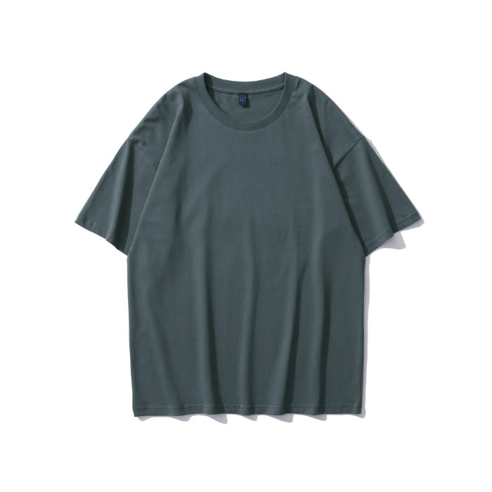 Herr T-shirt för sommaren med kort ärm – Tungt material, avslappnad passform, pullover