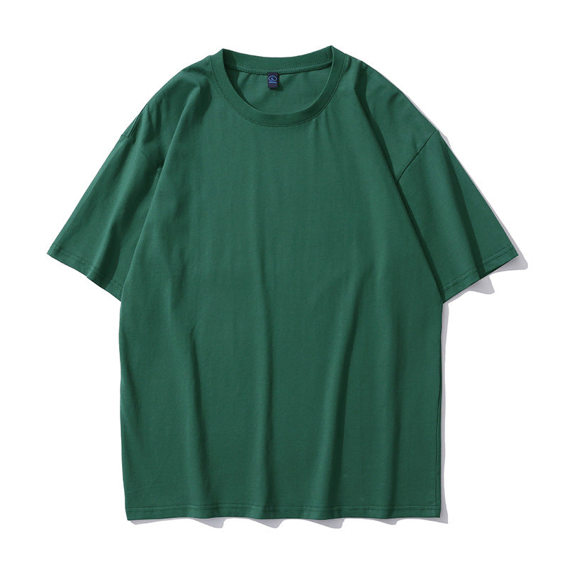 Herr T-shirt för sommaren med kort ärm – Tungt material, avslappnad passform, pullover