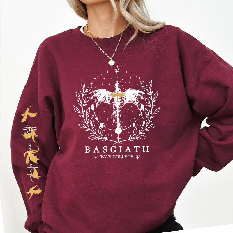 Dam Höst Pullover med Lång Ärme, Förgylld Detalj och Avslappnad Passform