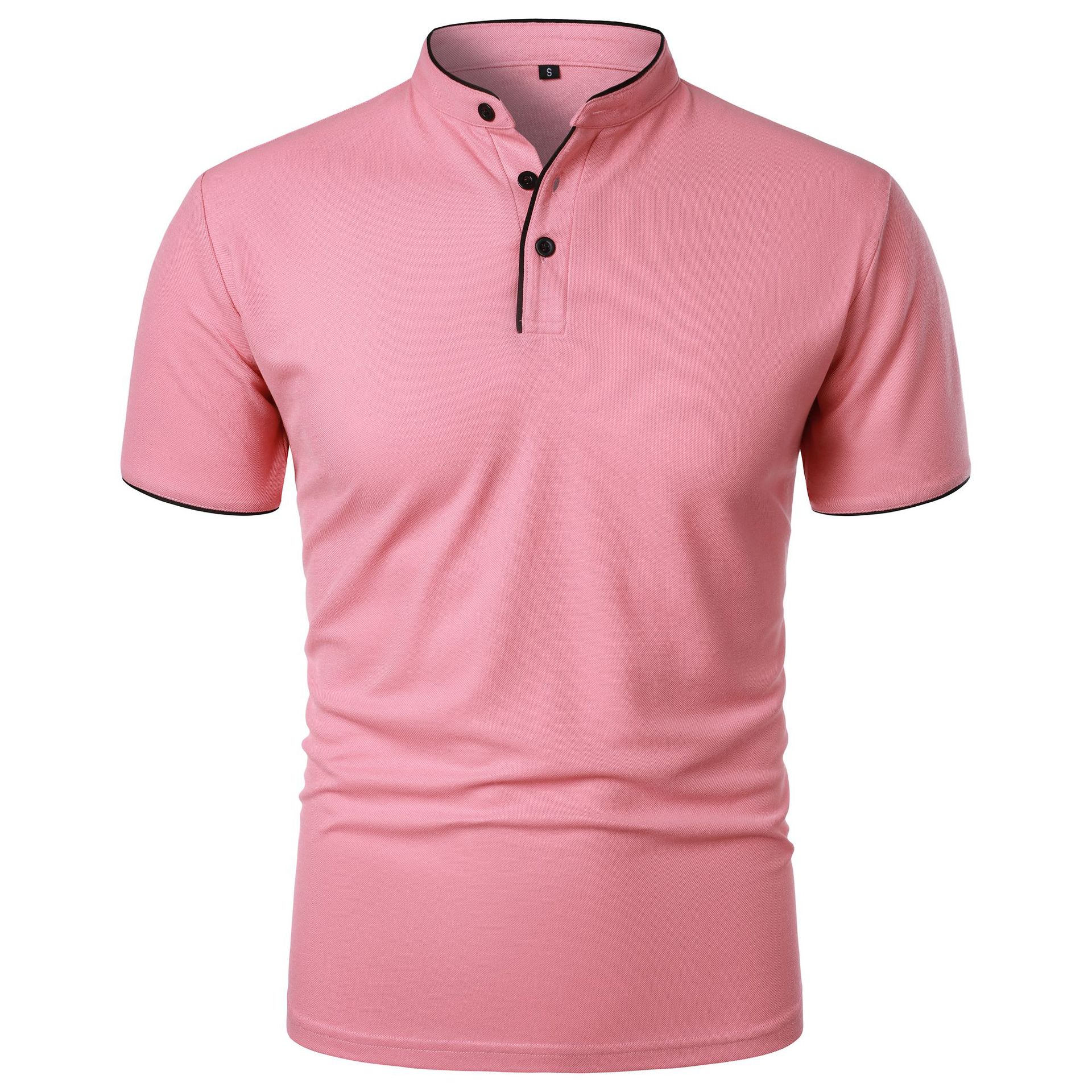 Herr Topp i Slim Fit, Kort Ärms, Pullover, Enfärgad