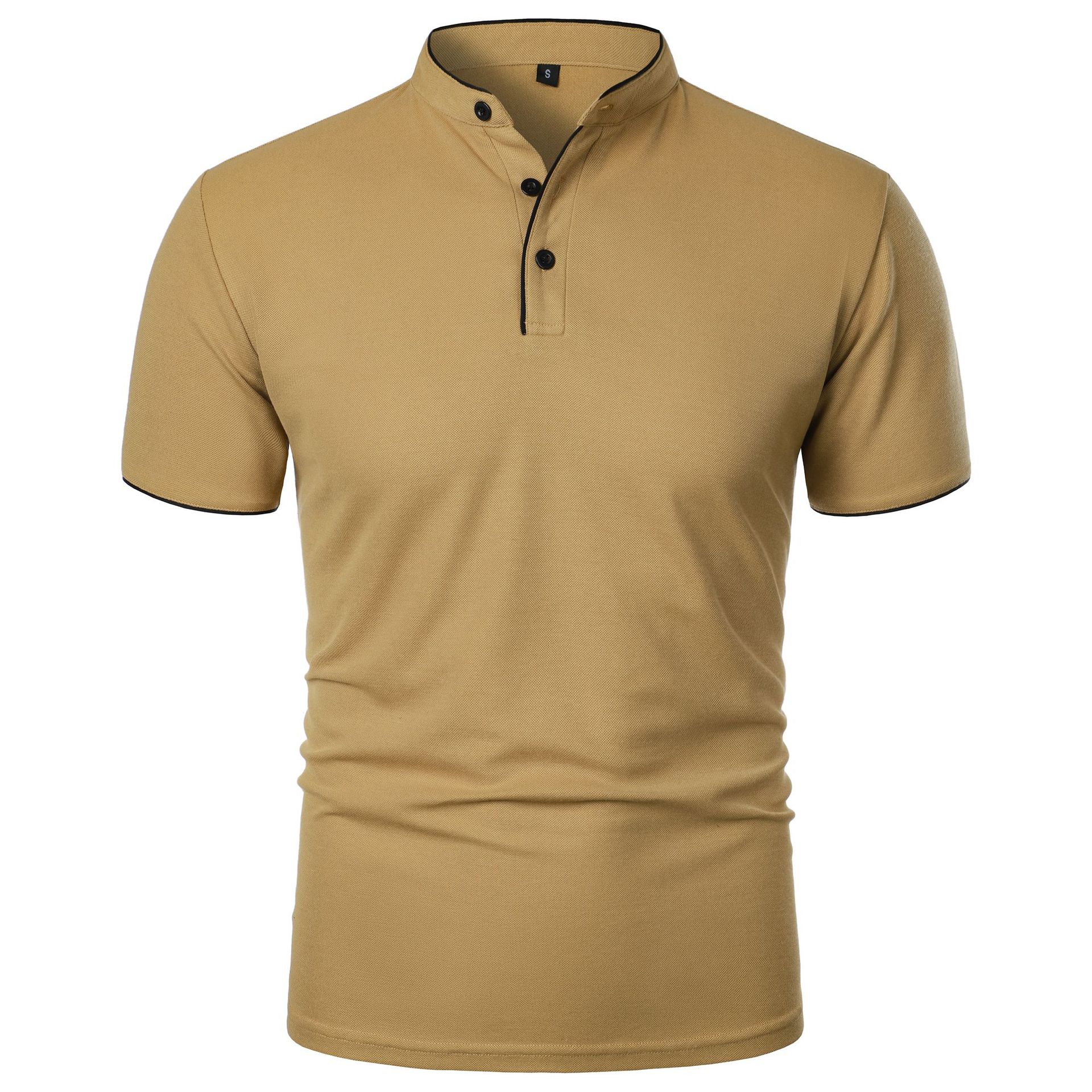 Herr Topp i Slim Fit, Kort Ärms, Pullover, Enfärgad