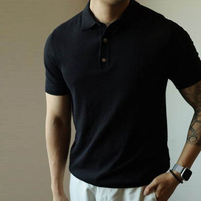 Herr-T-Shirt Med Asymmetrisk Kortärmad Lös Passform, Perfekt För Sommaren