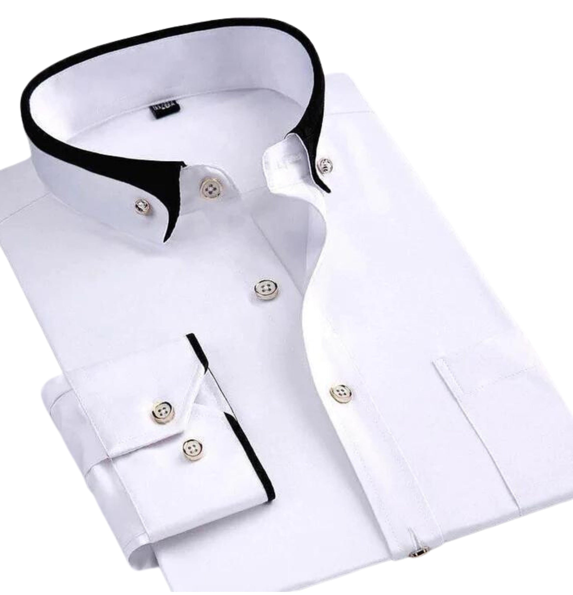 Herrskjorta vår/Höst Med Långärmad Krage, Normal Passform