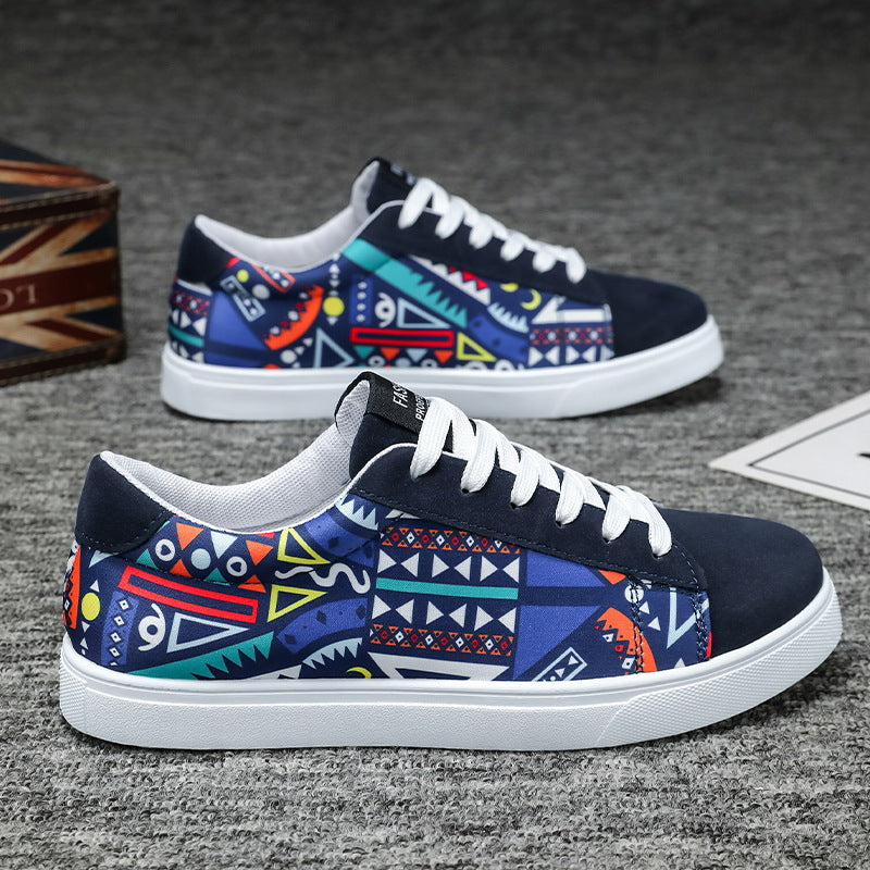 Herr Skate Sneakers Plusstorlek Låg Modell Meshfoder Gummisula