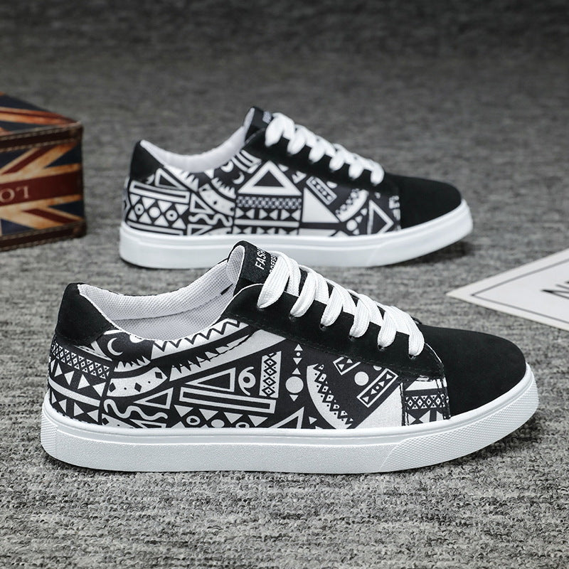 Herr Skate Sneakers Plusstorlek Låg Modell Meshfoder Gummisula