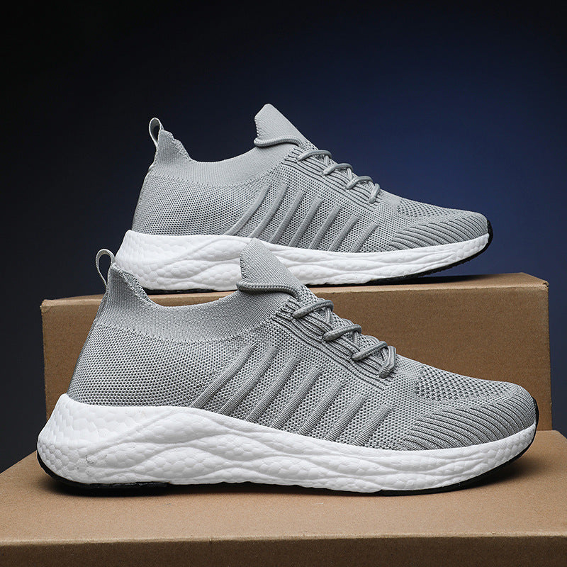 Herr Mid-Top Sneakers Mesh Ovandel Plattform Sula Snörning