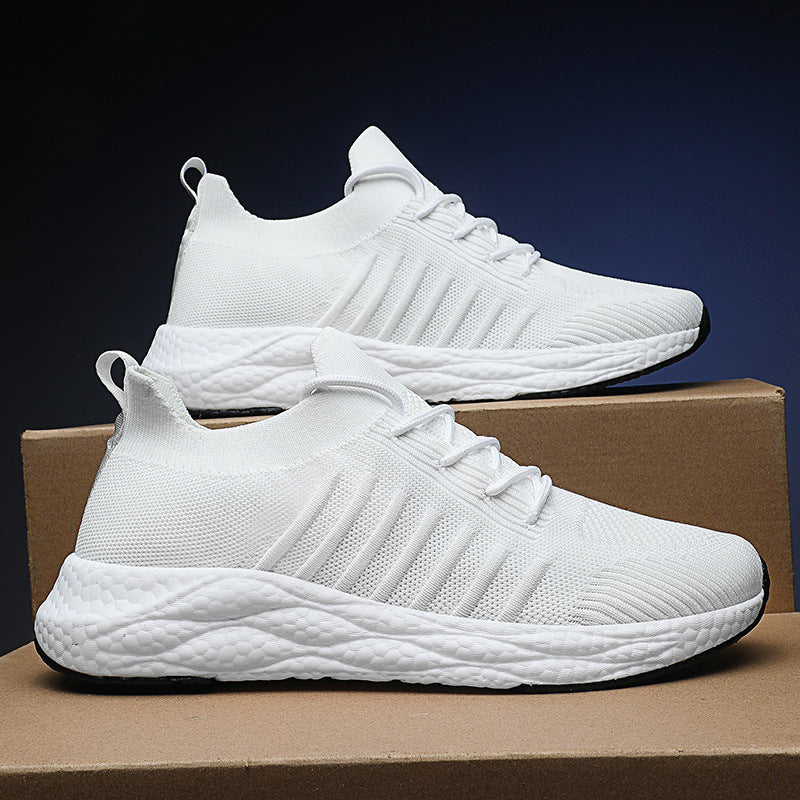 Herr Mid-Top Sneakers Mesh Ovandel Plattform Sula Snörning