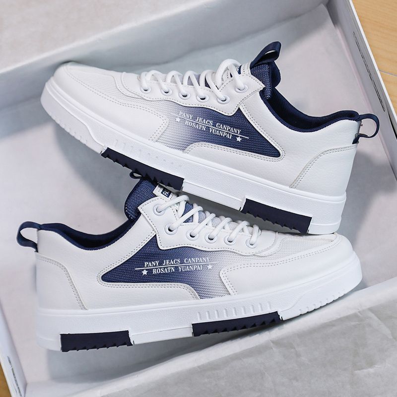 Herrsneakers Med Ventilerande Meshpaneler, Höjdökande Gummisula Och Snörning