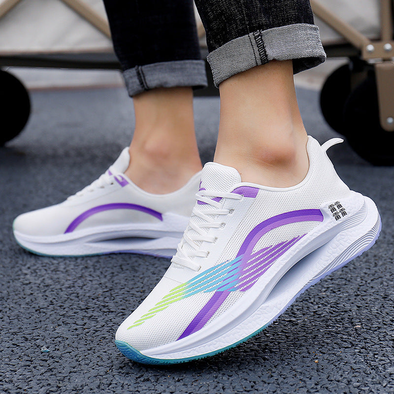 Herr Sommar Höga Flyknit Sneakers Kilklack Slip-On Lätt Eva Sula