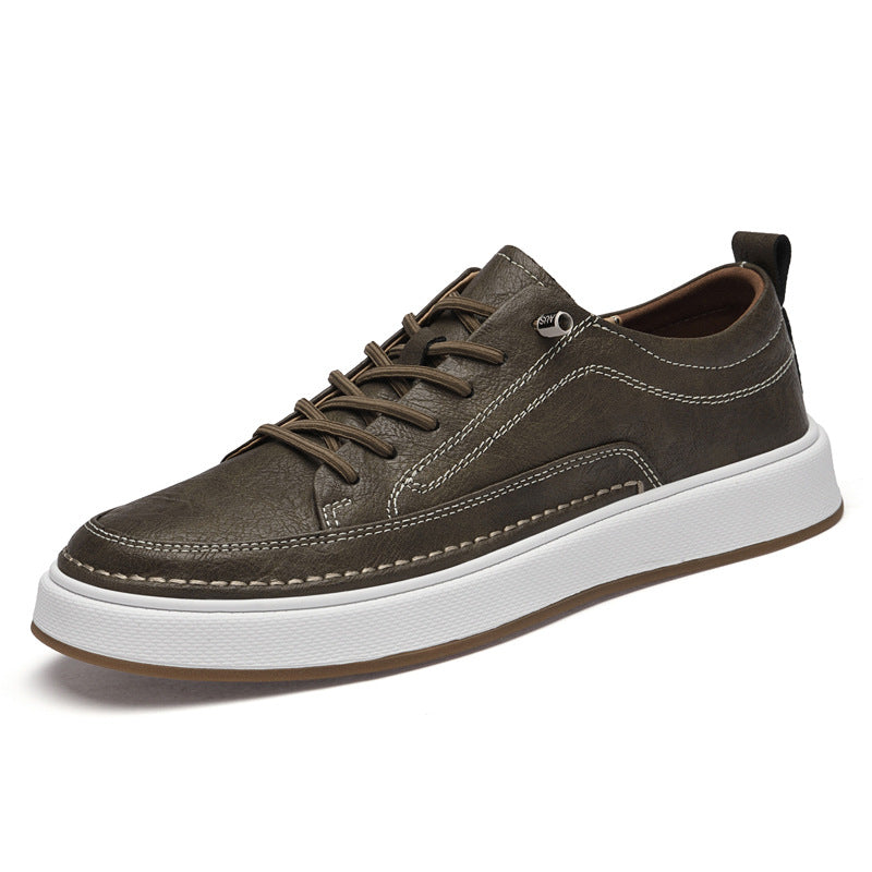 Slip-On Sneakers för Herr med Elastisk Stängning, Sula med Sömmar och Rund Tå