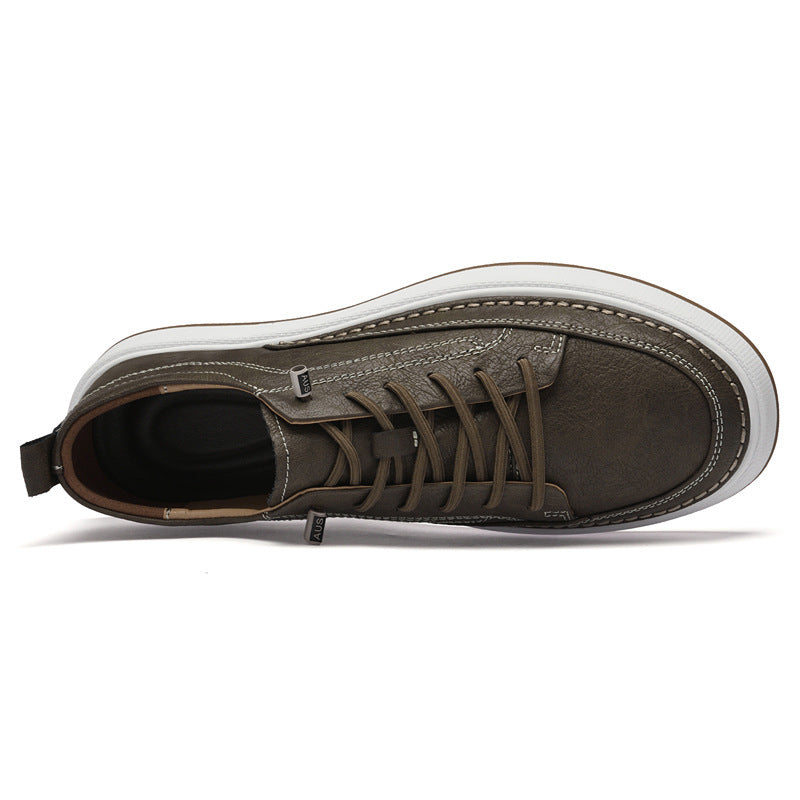 Slip-On Sneakers för Herr med Elastisk Stängning, Sula med Sömmar och Rund Tå