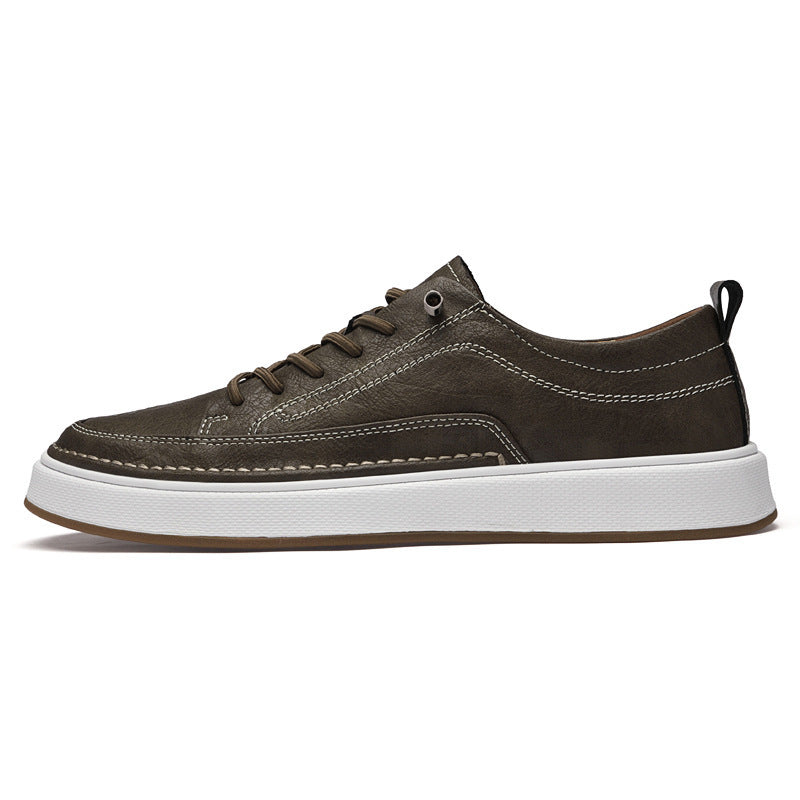 Slip-On Sneakers för Herr med Elastisk Stängning, Sula med Sömmar och Rund Tå