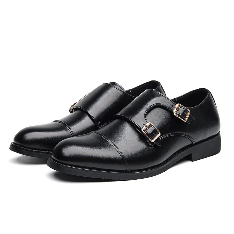 Herrskor Med Spetsig Tå Slip-on Och Låg Gummisula