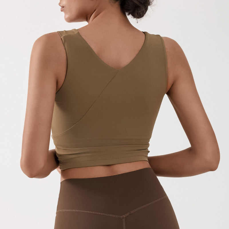 Sommaryogaväst För Kvinnor, Andningsbar, Stretchig Nylon, Spandex, Kort Midja