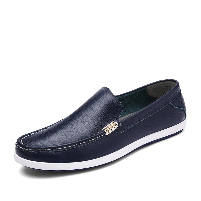 Herr Slip-On Sommarskor med Andningsbar Ovandel och Mjuk Gummisula