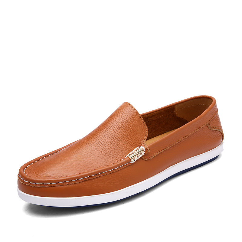 Herr Slip-On Sommarskor med Andningsbar Ovandel och Mjuk Gummisula