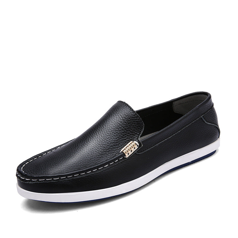 Herr Slip-On Sommarskor med Andningsbar Ovandel och Mjuk Gummisula