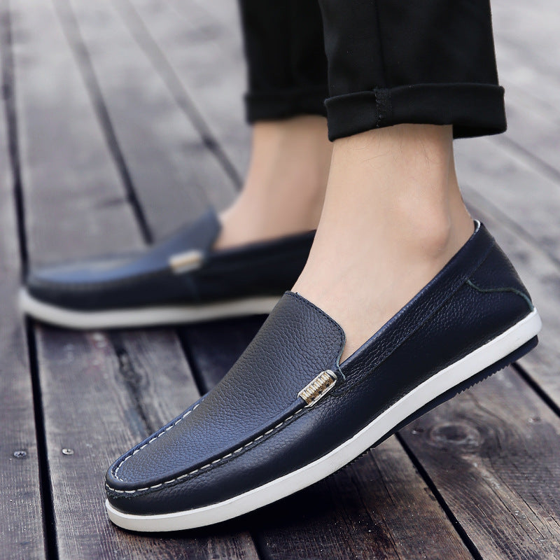 Herr Slip-On Sommarskor med Andningsbar Ovandel och Mjuk Gummisula