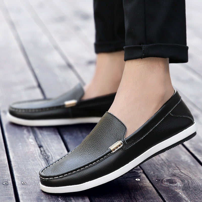Herr Slip-On Sommarskor med Andningsbar Ovandel och Mjuk Gummisula