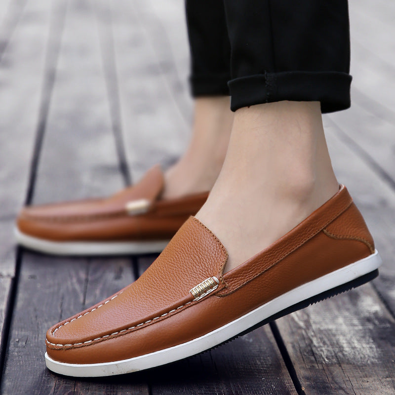 Herr Slip-On Sommarskor med Andningsbar Ovandel och Mjuk Gummisula
