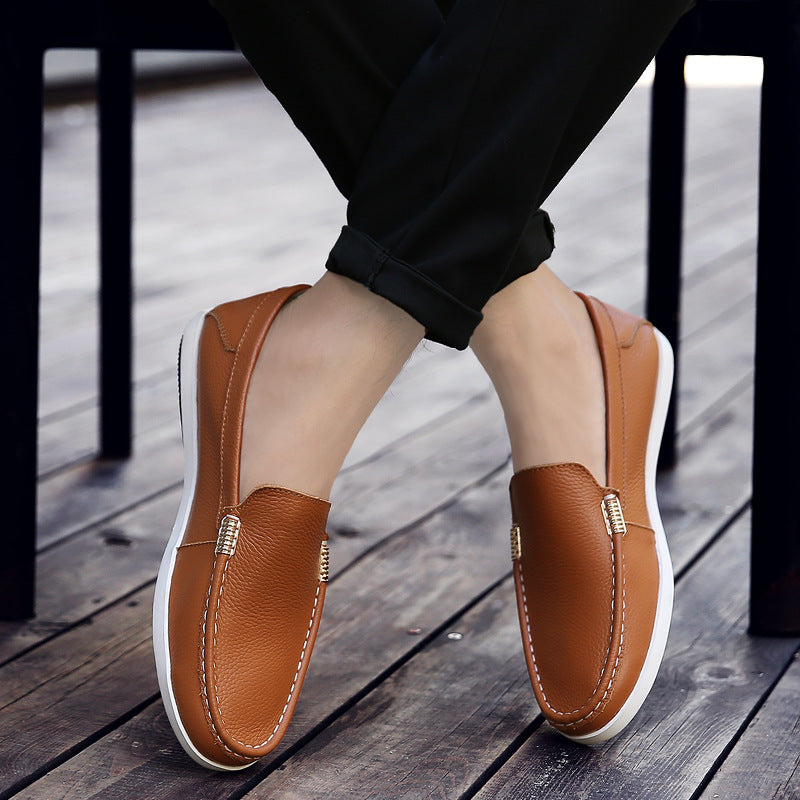 Herr Slip-On Sommarskor med Andningsbar Ovandel och Mjuk Gummisula