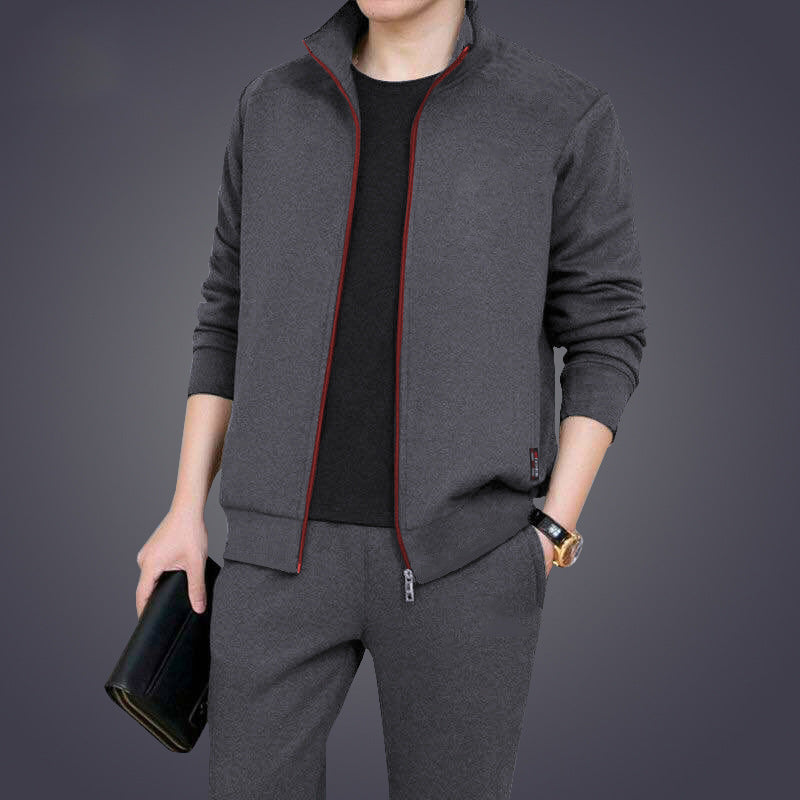 Herrtvådelat sportset Slim Fit No Hooded Top Matching Pants