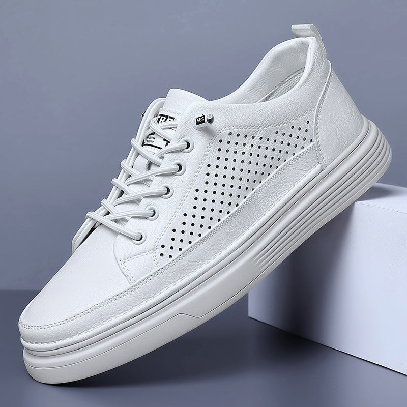 Herrsneakers för Våren – Låga, Andningsbara, Rund Tå, Halkfri Gummisula