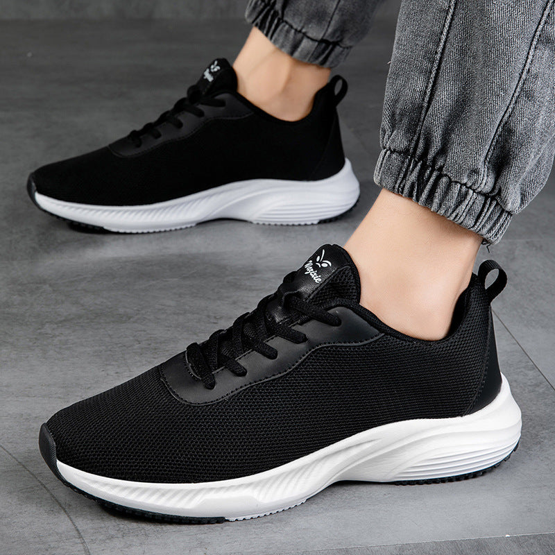 Herr Sommar Mesh Slip-On Skor Stora Storlekar Andningsbara Lätta Platta Sulor