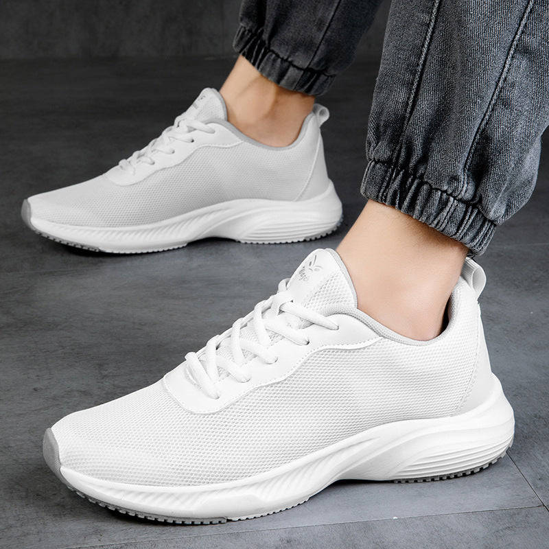 Herr Sommar Mesh Slip-On Skor Stora Storlekar Andningsbara Lätta Platta Sulor
