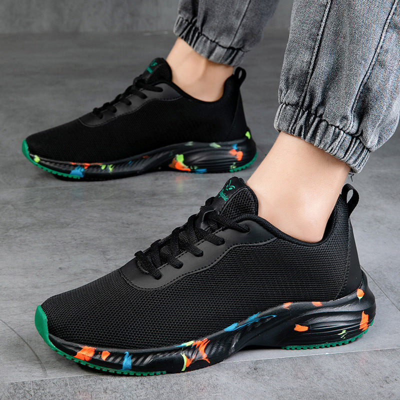 Herr Sommar Mesh Slip-On Skor Stora Storlekar Andningsbara Lätta Platta Sulor