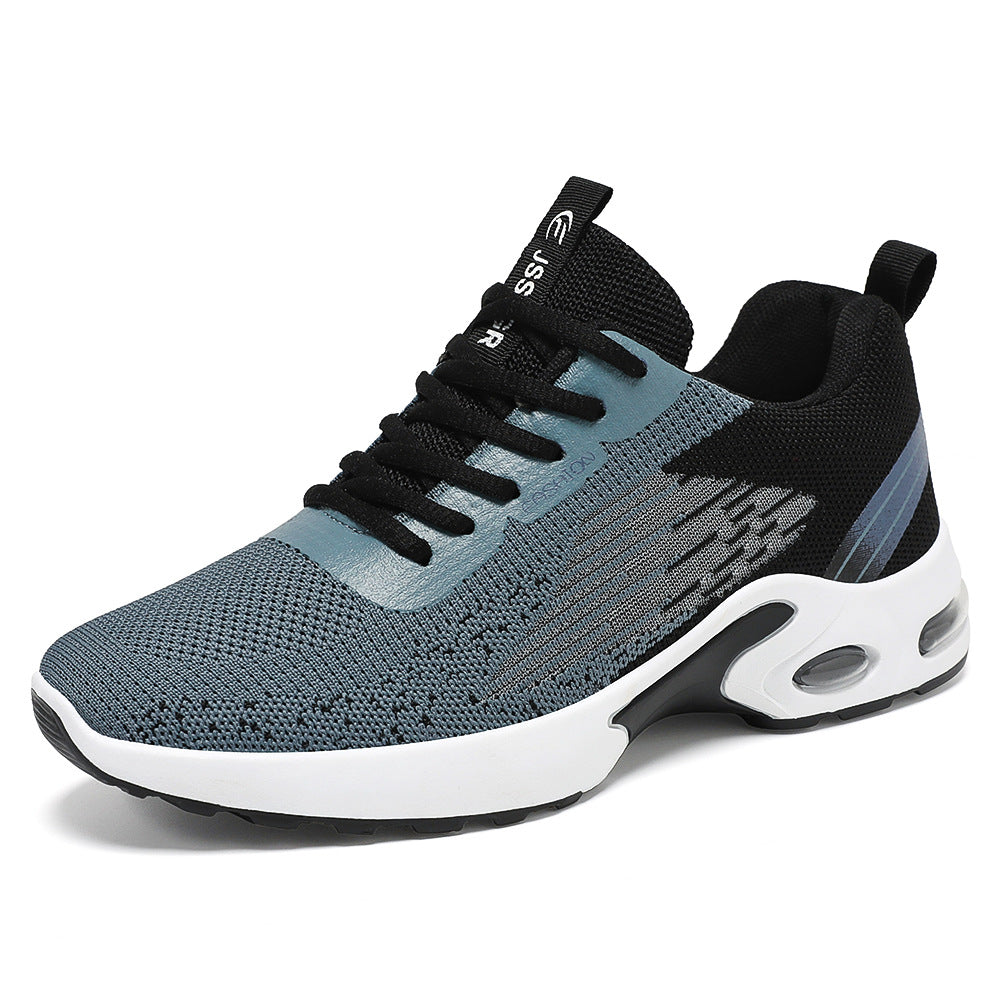 Herrsneakers för Våren med Luftkudde, Vävd Ovandel och Halkfri PVC-yttersula