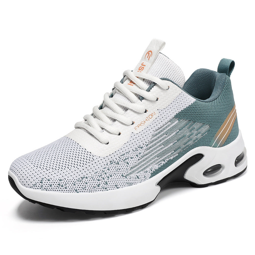 Herrsneakers för Våren med Luftkudde, Vävd Ovandel och Halkfri PVC-yttersula