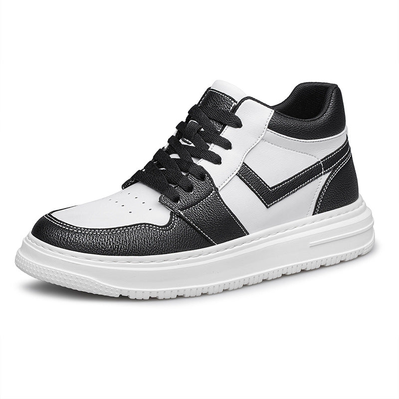 Herrs vårsneakers Med Andningsförmåga, Ovandel I Mesh Och Faux Läder, Snörning, Halkfri Gummisula