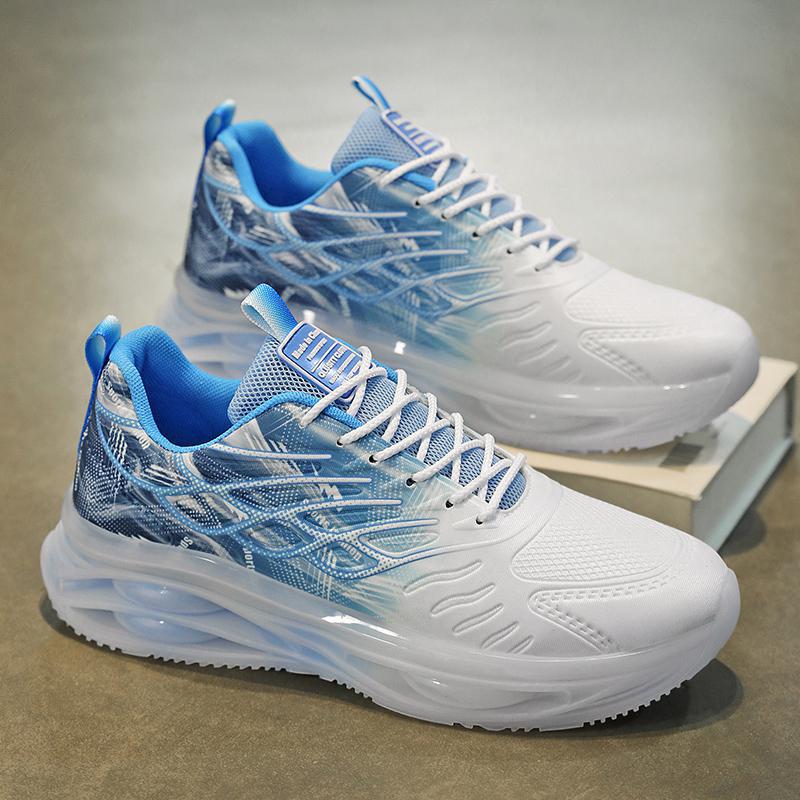 Herrplatåsneakers Med Mesh-Ovandel Och Höj- Och Sänkbar Sula