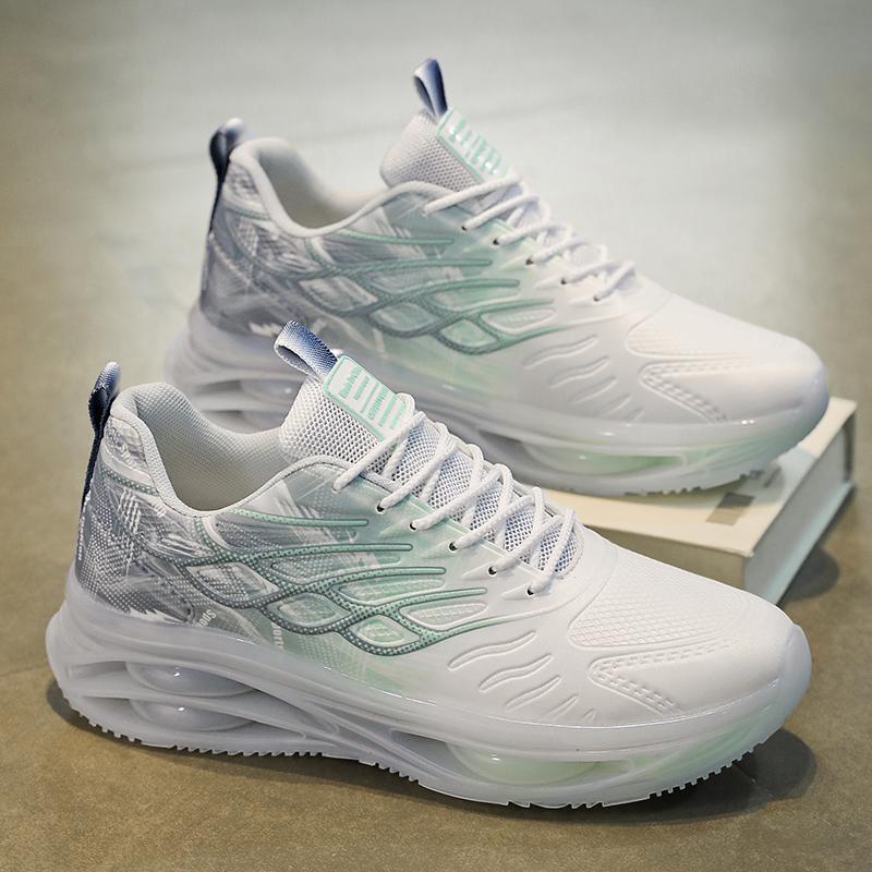 Herrplatåsneakers Med Mesh-Ovandel Och Höj- Och Sänkbar Sula