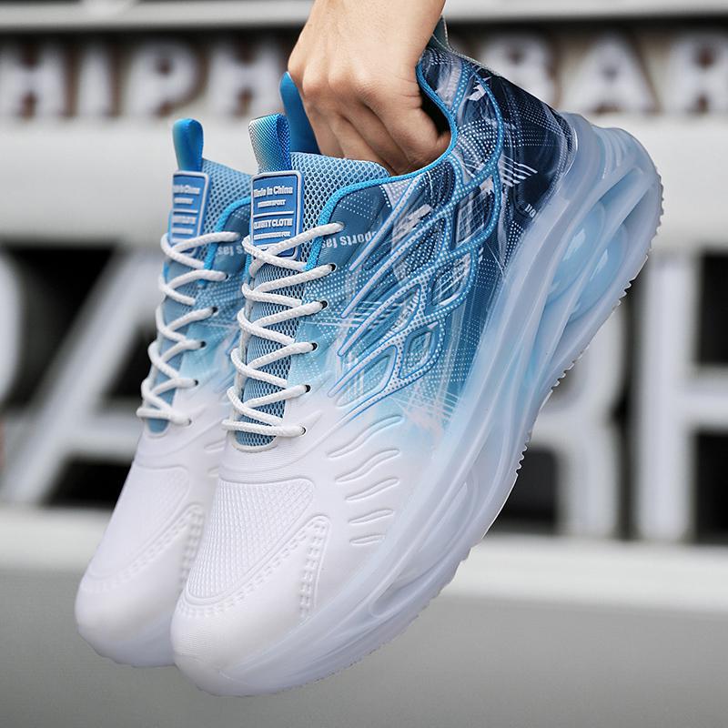 Herrplatåsneakers Med Mesh-Ovandel Och Höj- Och Sänkbar Sula