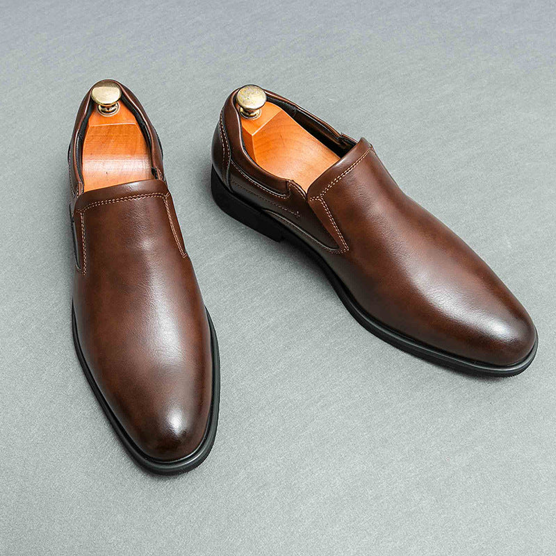 Herrskor För Affärskläder, Slip-On, Halkfri Gummisula, Andningsbar Konstruktion
