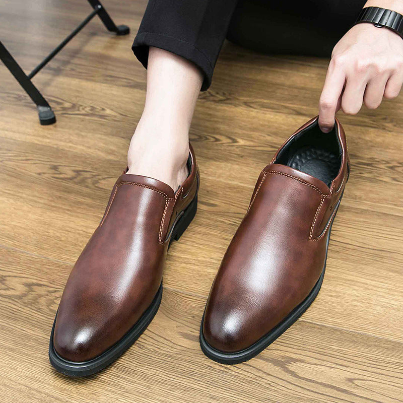 Herrskor För Affärskläder, Slip-On, Halkfri Gummisula, Andningsbar Konstruktion