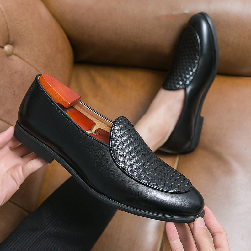 Herr Lätta Loafers Med Spetsig Tå Slip-On Och Gummisula