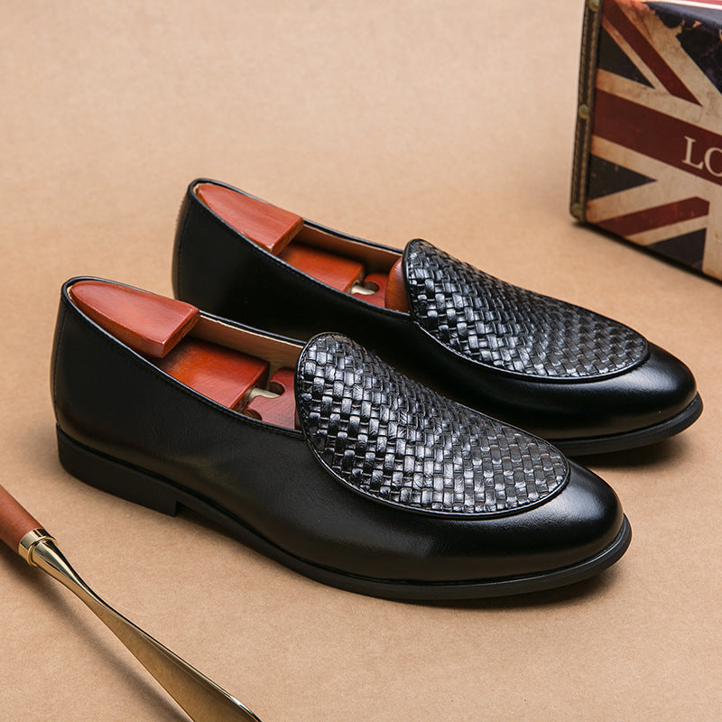 Herr Lätta Loafers Med Spetsig Tå Slip-On Och Gummisula