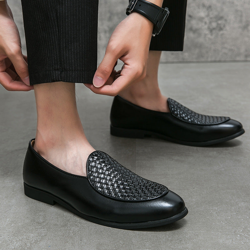 Herr Lätta Loafers Med Spetsig Tå Slip-On Och Gummisula