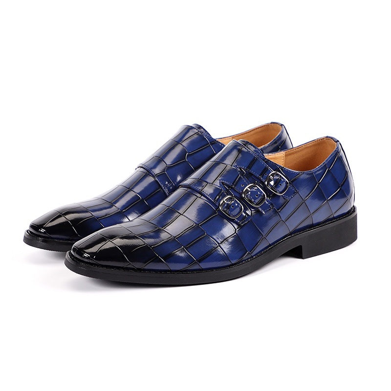 Herrslip-on Loafers Med Andningsbar Pu-Ovandel, Spetsig Tå, Gummisula, Flera Färger