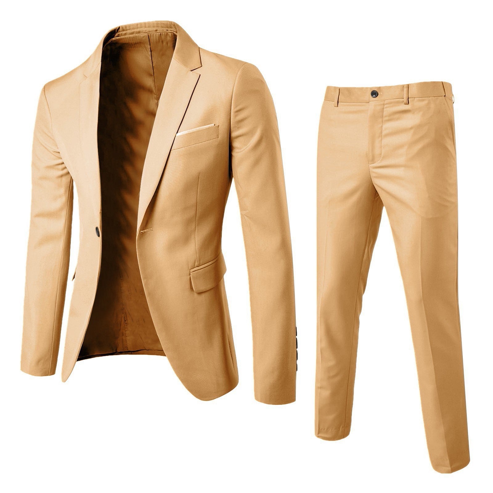 Herrkostym I Två Delar, Slim Fit, Flera Färger, Formellt Bruk