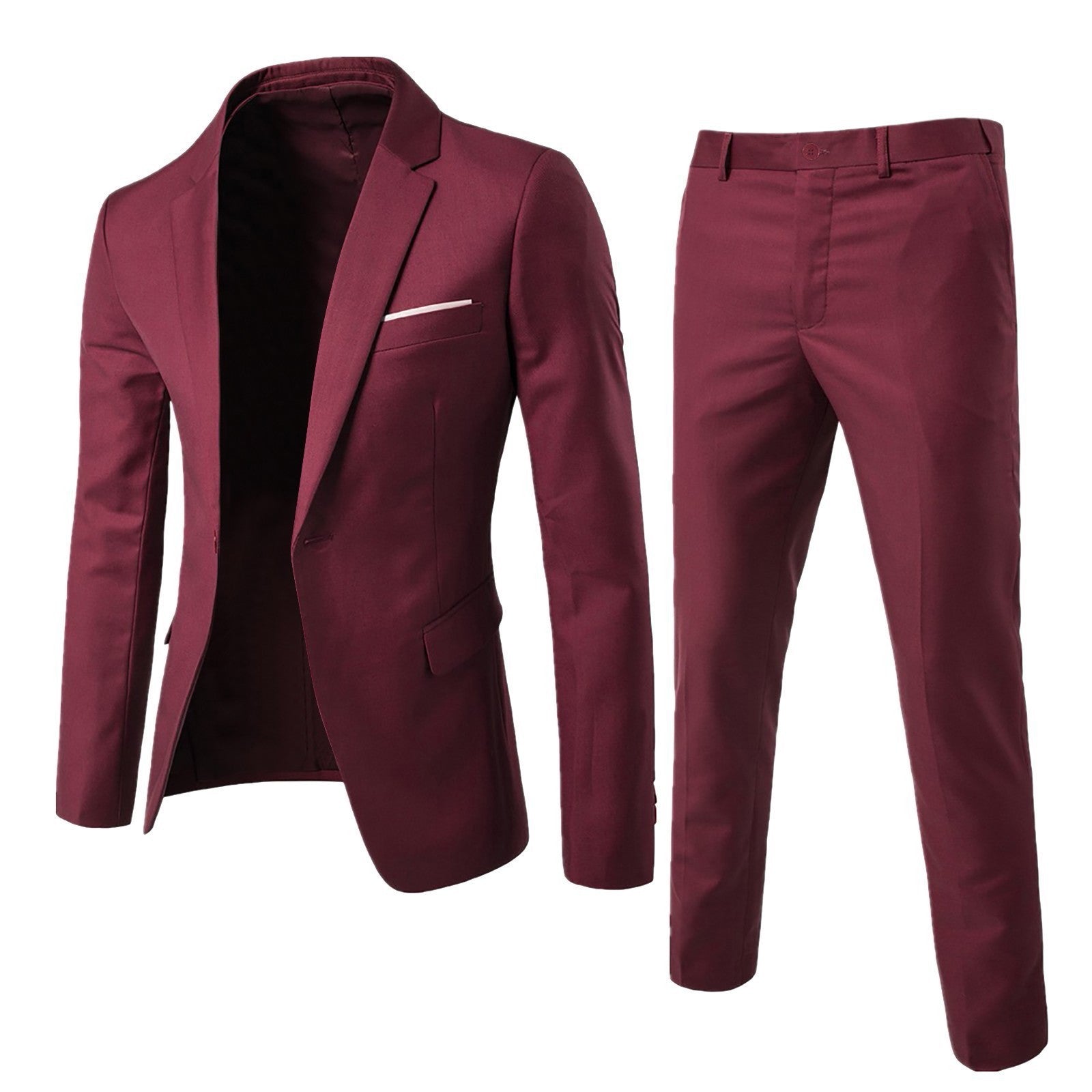 Herrkostym I Två Delar, Slim Fit, Flera Färger, Formellt Bruk