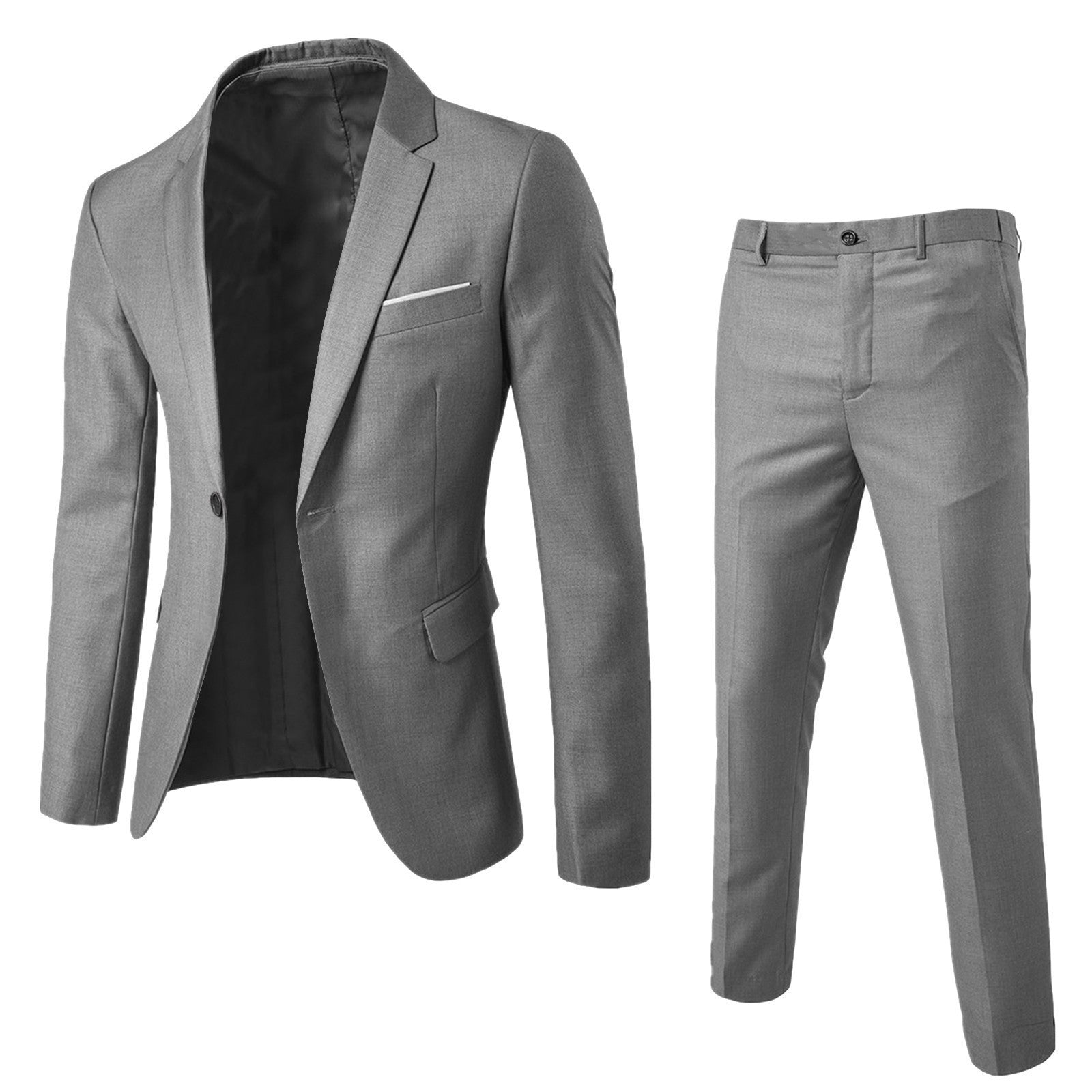Herrkostym I Två Delar, Slim Fit, Flera Färger, Formellt Bruk