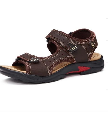 Herrs Sommarslip-on Sandaler Platt Klack Rund Tå Syntetisk Ovandel